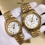 Buy Copy Rolex Datejust Jubilee 36mm and 31mm Watches All Gold White Roman